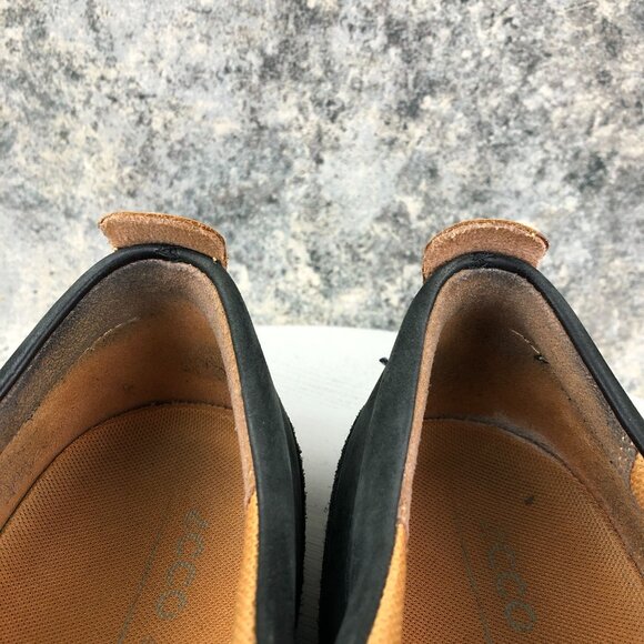 Ecco Men's Size 44 (US 10) Cathum Black Leather Lace-Up Casual Leisure Sneakers - Picture 4 of 13